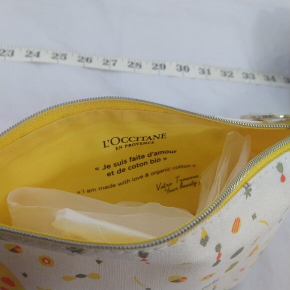 L’Occitane En Provence Makeup Bag Recycled Cotton Pouch NEW - Picture 6 of 8